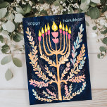 Happy Hanukkah Botanische Menorah Wasserfarbe Feiertagskarte<br><div class="desc">Süß zeichn, jemanden glücklich hanukkah zu wünschen! Klicken Sie auf "Bearbeiten mit dem Design-Tool", um Ihren eigenen Text hinzuzufügen. Auch als Postkarte oder digitaler Download verfügbar, um sofort per E-Mail oder SMS zu senden. Karo meinen Shop für mehr oder lass mir wissen, wenn Sie etwas Angewohntes wollen! Ich kann benutzerdefinierte...</div>