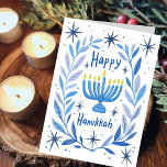 Happy Hanukkah Botanische Menorah Wasserfarbe Feiertagskarte<br><div class="desc">Süß zeichn, jemanden glücklich hanukkah zu wünschen! Klicken Sie auf "Bearbeiten mit dem Design-Tool", um Ihren eigenen Text hinzuzufügen. Auch als Postkarte, Flachkarte oder digitaler Download erhältlich, um sofort per E-Mail oder SMS zu versenden. Karo meinen Shop für mehr oder lass mir wissen, wenn Sie etwas Angewohntes wollen! Ich kann...</div>