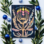 Happy Hanukkah Botanische Menorah Wasserfarbe Feiertagskarte<br><div class="desc">Süß zeichn, jemanden glücklich hanukkah zu wünschen! Klicken Sie auf "Bearbeiten mit dem Design-Tool", um Ihren eigenen Text hinzuzufügen. Auch als Postkarte, Faltkarte oder digitaler Download verfügbar, um sofort per E-Mail oder SMS zu senden. Karo meinen Shop für mehr oder lass mir wissen, wenn Sie etwas Angewohntes wollen! Ich kann...</div>