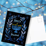 Happy Hanukkah Botanische Menorah Wasserfarbe Feiertagspostkarte<br><div class="desc">Süß zeichn, jemanden glücklich hanukkah zu wünschen! Klicken Sie auf "Bearbeiten mit dem Design-Tool", um Ihren eigenen Text hinzuzufügen. Auch als Grußkarte oder digitaler Download verfügbar, um sofort per E-Mail oder SMS zu senden. Karo meinen Shop für mehr oder lass mir wissen, wenn Sie etwas Angewohntes wollen! Ich kann benutzerdefinierte...</div>
