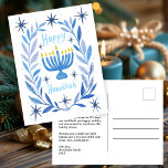 Happy Hanukkah Botanische Menorah Wasserfarbe KUST Feiertagspostkarte<br><div class="desc">Süß zeichn, jemanden glücklich hanukkah zu wünschen! Klicken Sie auf "Personalisieren", um Ihren eigenen Text auf der Rückseite hinzuzufügen. Auch als Grußkarte oder digitaler Download verfügbar, um sofort per E-Mail oder SMS zu senden. Karo meinen Shop für mehr oder lass mir wissen, wenn Sie etwas Angewohntes wollen! Ich kann benutzerdefinierte...</div>