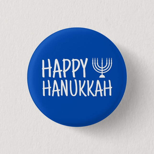 Happy Hanukkah Button (Vorderseite)