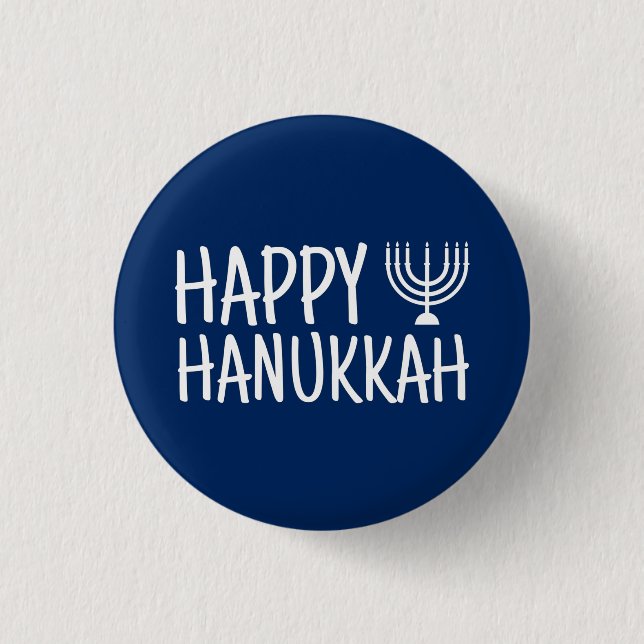 Happy Hanukkah Button (Vorderseite)