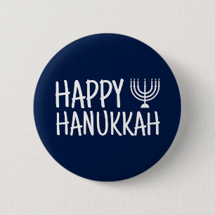 Happy Hanukkah Button