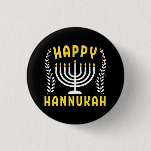 Happy Hanukkah Button