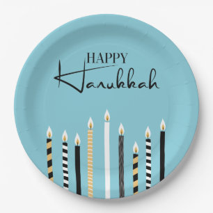 Happy Hanukkah Candles Holiday Paper Teller