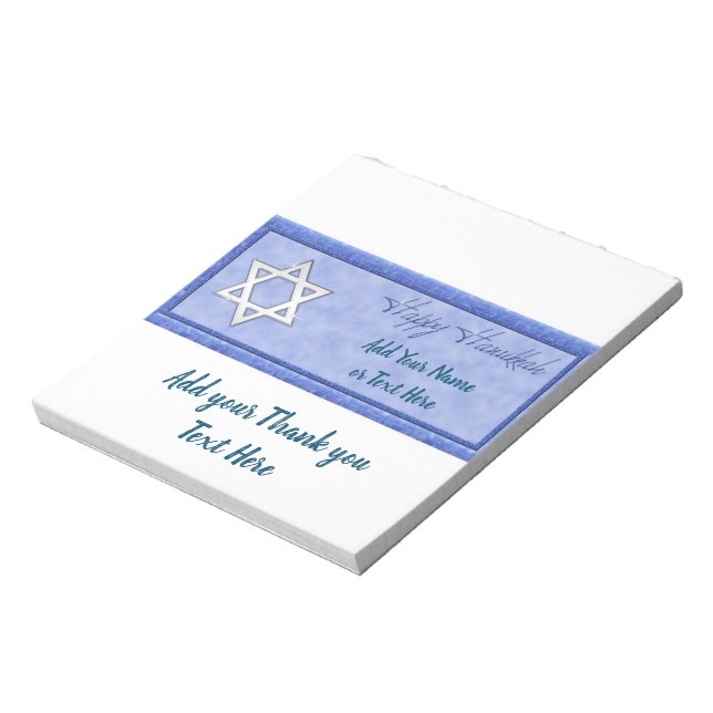 Happy Hanukkah Candy Bar Wrappers Geschenk Favorit Notizblock (Rotiert)