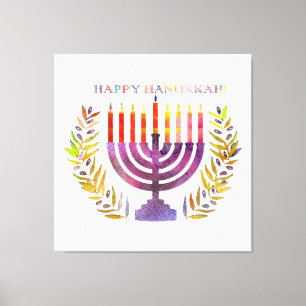 Happy Hanukkah Canvas Print Leinwanddruck