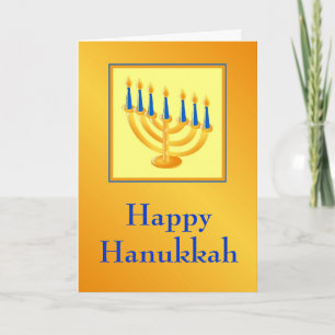 Happy Hanukkah Card mit Menorah Feiertagskarte