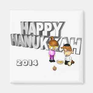 Happy Hanukkah Celebration - Magnet
