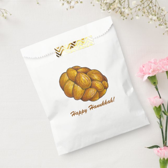 Happy Hanukkah Chanukah Challah Brot Loaf Geschenktütchen (Versiegelt)