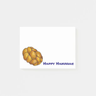 Happy Hanukkah Chanukah Challah Brot Post-its Post-it Klebezettel