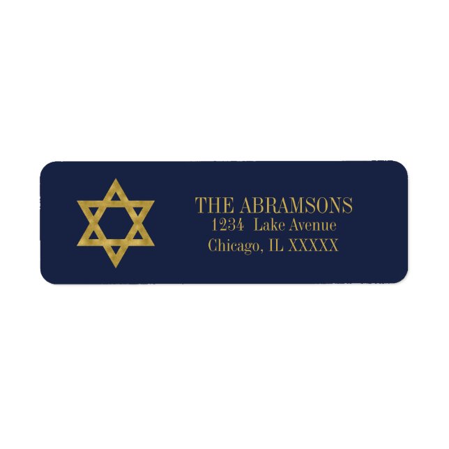 Happy Hanukkah Chanukah Holiday Address Labels (Vorne)