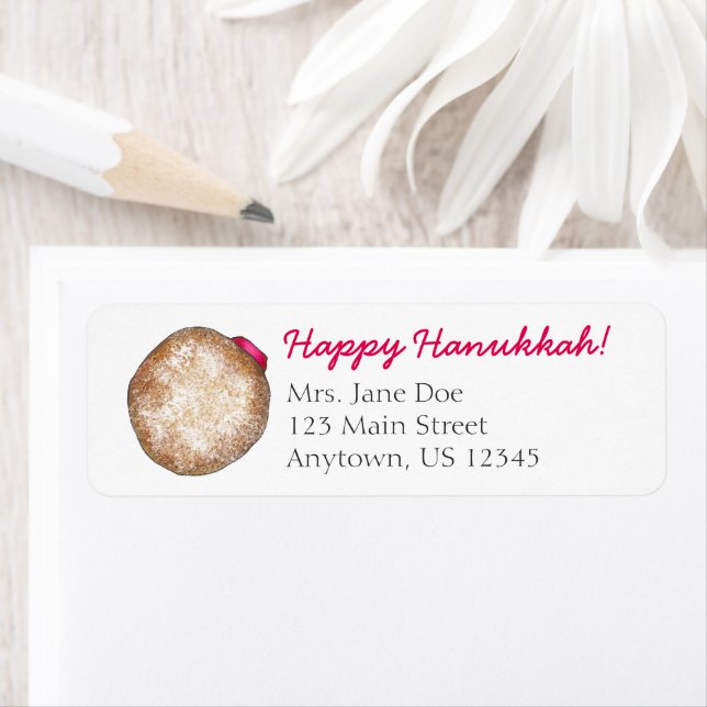 Happy Hanukkah Chanukah Jelly Donut Sufganiyah (Insitu)