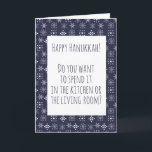 Happy Hanukkah Covid 2020 Quarantine Karte<br><div class="desc">Dieses Design kann in dem Bereich personalisiert werden, der durch das Ändern des Fotos und/oder Textes zur Verfügung gestellt wird. Oder Sie können es anpassen, indem Sie den Mausklick auswählen, um weitere Optionen anzupassen, um die Farbe des Hintergrunds zu löschen oder zu ändern, Text hinzuzufügen, die Textfarbe oder den Stil...</div>