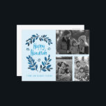 Happy Hanukkah CUSTOM FOTOS Ferienkarte Postkarte<br><div class="desc">Hoffe, dass Ihnen dieses Ferien-Design gefällt. Fügen Sie Ihre eigenen Fotos und Text zu der Vorderseite, indem Sie auf "Personalisieren Sie diese Vorlage" klicken. Stellen Sie sicher, dass Sie Ihre Fotos unter der "Gruppe", die den weißen Rahmen erstellt, arrangieren. Alles ist einstellbar. Fügen Sie auch Text auf der Rückseite hinzu...</div>