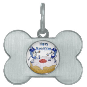 Happy Hanukkah Dancing Dreidels Jelly Doughnut Tiermarke
