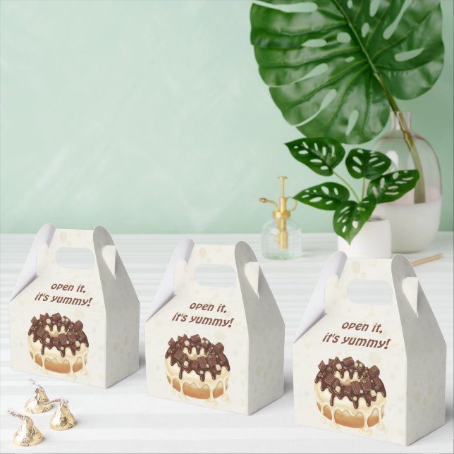 "Happy Hanukkah" Donut – Modern Illustration Style Geschenkschachtel (Zahlreiche)