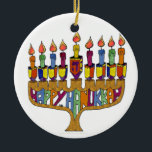 Happy Hanukkah Dreidels Menorah Keramikornament<br><div class="desc">Sie sehen die Lee Hiller Design Collection. Bekleidung,  Geschenke & Sammlerstücke Lee Hiller Fotografie oder Digital Art Collection. Sie können ihre Naturfotografie unter http://HikeOurPlanet.com/ ansehen und ihrem Wanderblog im Hot Springs Nationalpark folgen.</div>