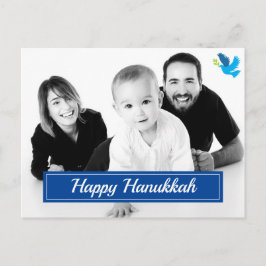 🕎 Happy Hanukkah, eigenes Bild, anpassbare Postc Postkarte