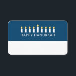Happy Hanukkah| Einfache und moderne Kerzengrüße Platzkarte<br><div class="desc">Das ist ein einfaches,  minimalistisches und modernes Design der Menorah oder Tempelcandlesticks.</div>