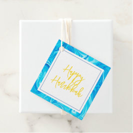 Happy Hanukkah Elegante Marbelized Paint Art Geschenkanhänger