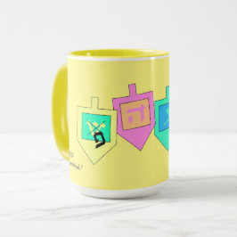 Happy Hanukkah Englisch Hebrew Tasse