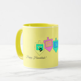 Happy Hanukkah Englisch Hebrew Tasse