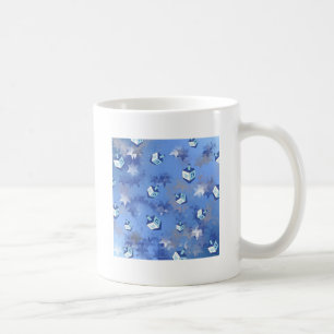 Happy Hanukkah Falling Star und Dreidels Kaffeetasse