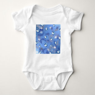 Happy Hanukkah Falling Stars und Dreidels Baby Strampler