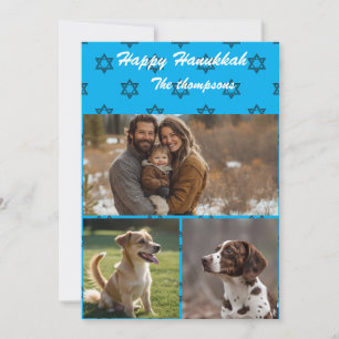 Happy hanukkah Familienkarte Foto personalisieren Feiertagskarte