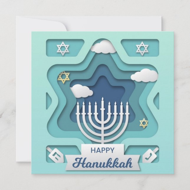 Happy Hanukkah Feiertagskarte (Vorderseite)