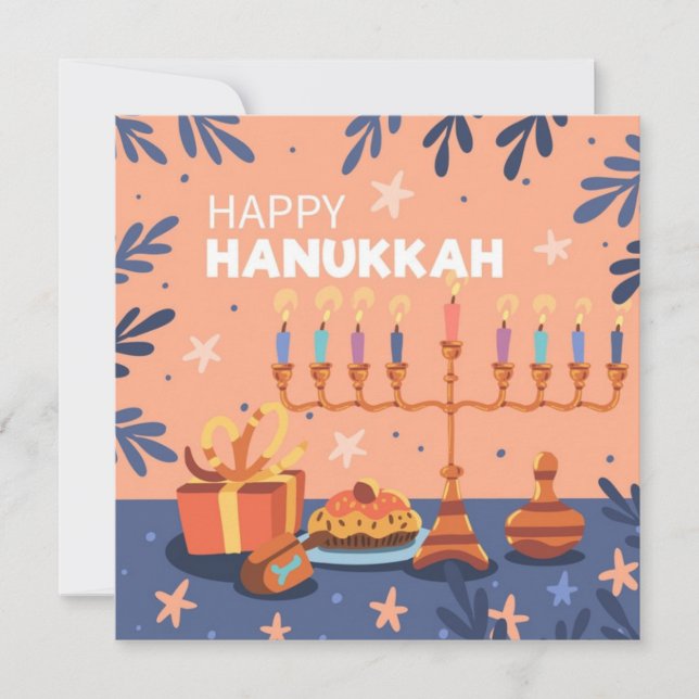 Happy Hanukkah Feiertagskarte (Vorderseite)