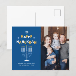 "Happy Hanukkah" Ferienkarte Feiertagspostkarte
