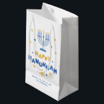 "Happy Hanukkah" Ferienkarte Kleine Geschenktüte<br><div class="desc">Fest personalisiert Happy Hanukkah Geschenktaschen.</div>