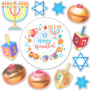 Happy Hanukkah Festival Party Locarno Aufkleber
