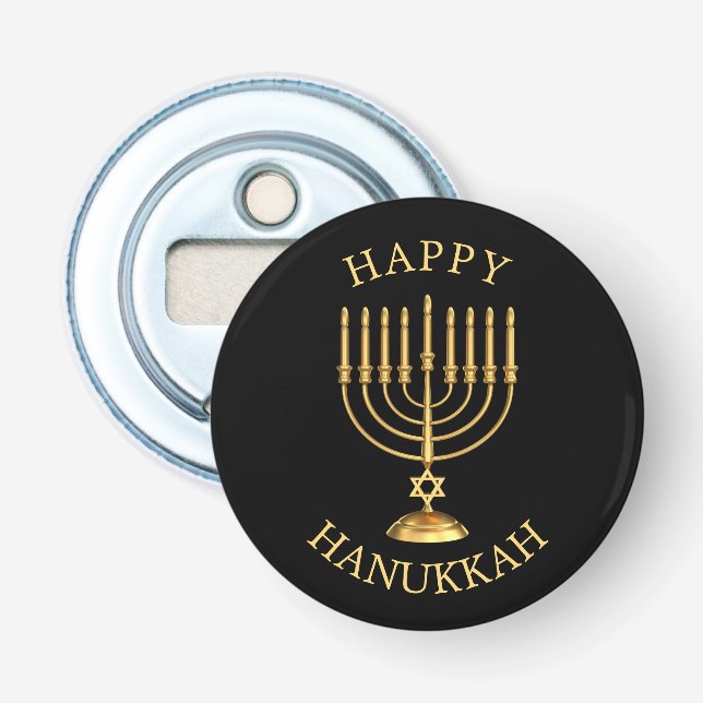 Happy Hanukkah Flaschenöffner (Vorderseite)