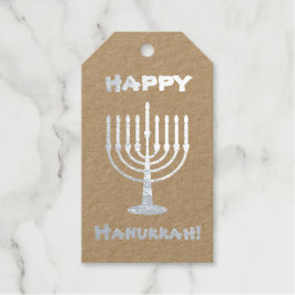 Happy Hanukkah Foil Gift Tags Geschenkanhänger
