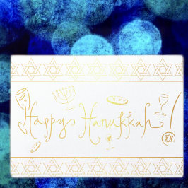 Happy Hanukkah Folienkarte