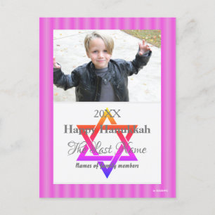 Happy Hanukkah Foto Postcard - HAMbWG Feiertagspostkarte