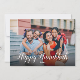 Happy Hanukkah Friedlich Joyous Modern Foto Feiertagskarte