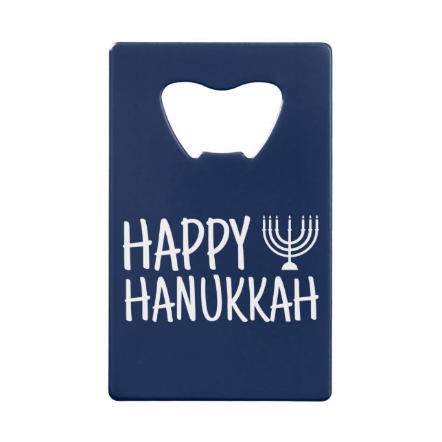 Happy Hanukkah Geldbeutel Flaschenöffner (Vorderseite)