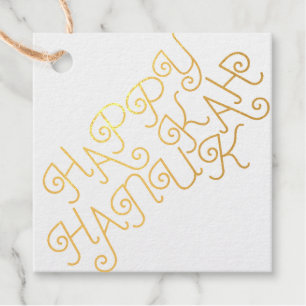 Happy Hanukkah Geschenkanhänger