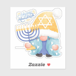Happy hanukkah gnome aufkleber