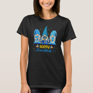 Happy Hanukkah Gnomes Menorah Hanukkah Jewish Holi T-Shirt