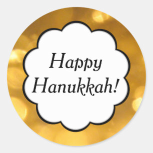 Happy Hanukkah - Goldener Sticker