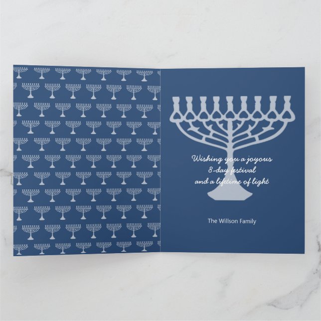 Happy Hanukkah Greetings Karte (Innenseite)