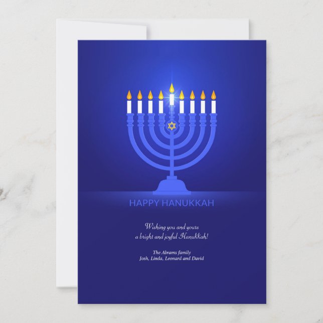 Happy Hanukkah Grußkarte Feiertagskarte (Vorderseite)