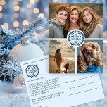 Happy Hanukkah Hand Gezeichnet CUSTOM 3 FOTO Urlau Postkarte<br><div class="desc">Hoffe, dass Ihnen dieses Ferien-Design gefällt. Fügen Sie Ihre eigenen Fotos nach vorne, indem Sie auf "Diese Vorlage personalisieren" klicken. Stellen Sie sicher, dass Sie Ihre Fotos unter Kreisbild und Kunstwerken ordnen. Alles ist einstellbar. Bearbeiten Sie den Text auch auf der Rückseite, indem Sie auf "Personalisieren" klicken und die Schriftart-...</div>