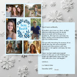 HAPPY HANUKKAH HandGezeichnet CUSTOM 6 FOTO Feiertagskarte<br><div class="desc">Hoffe, dass Ihnen dieses Ferien-Design gefällt. Klicken Sie auf "Personalisieren", um Ihre eigenen Fotos und Texte zu bearbeiten und auf der Vorder- und Rückseite hinzuzufügen. Auch als digitaler Download zum Versenden per E-Mail oder SMS und rett auf Porto. Karo in meinem Shop für weitere passende Artikel wie Grußkarten, Postkarten, Aufkleber,...</div>